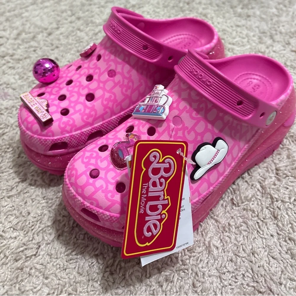 Barbie Pink Patterned Kids Sandals - Picture 2 of 5